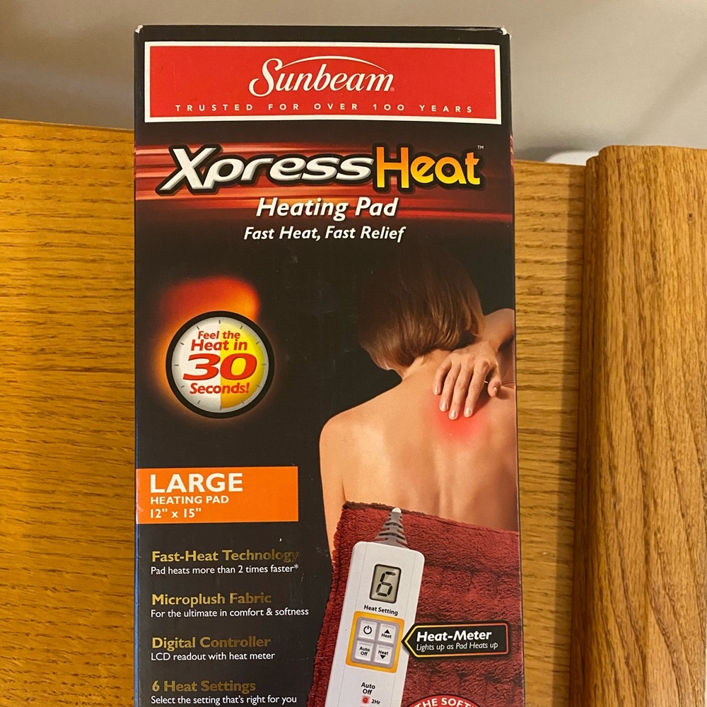 Sunbeam Xpress Heat Heating Pad LARGE